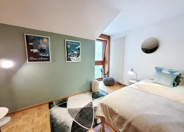 公寓 L'avantgardiste, Spacious 6 Bedrooms Duplex, Panoramic View 克莱恩 蒙塔纳